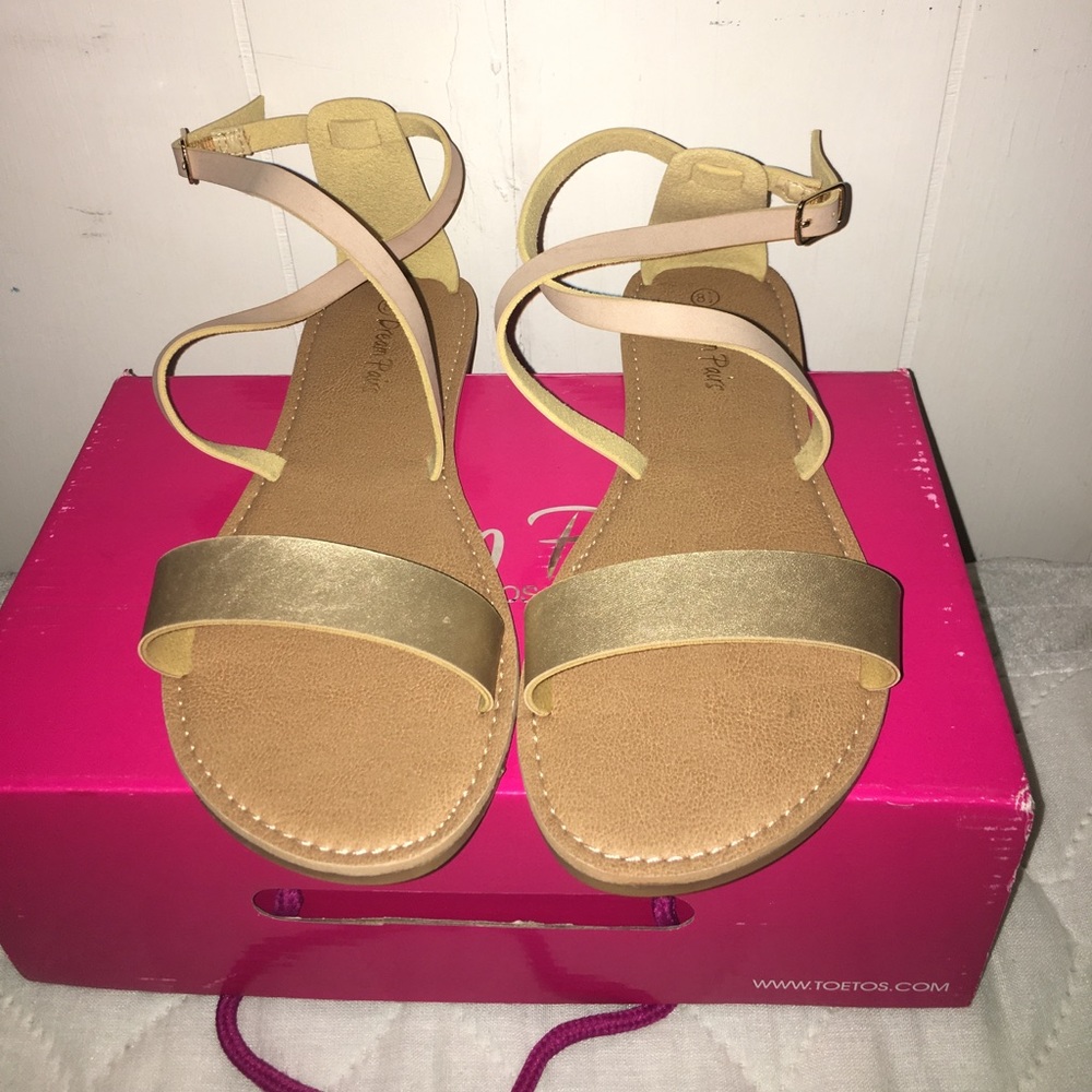 Strappy sandals!